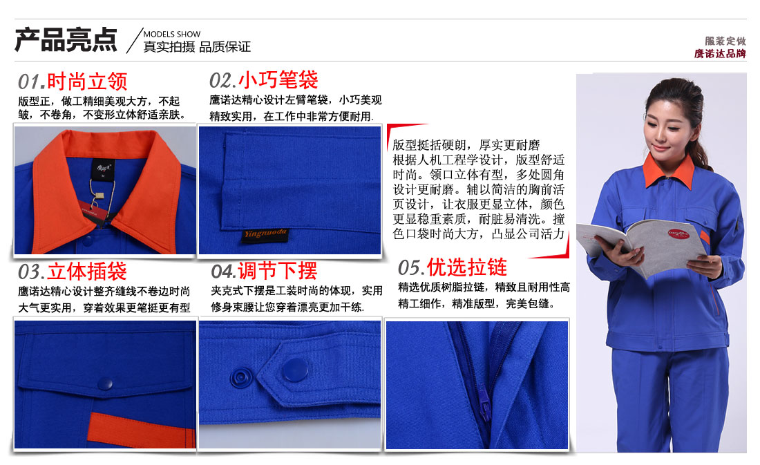 上海工作服卖点及小细节展示图